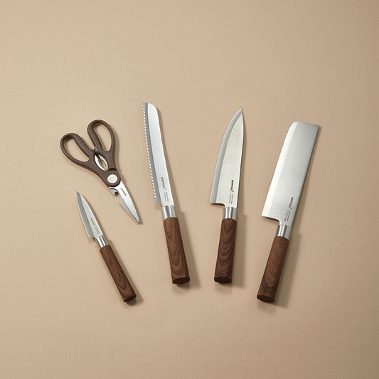 Happycall Woodique Scissor and Knife Set