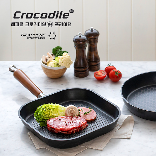 Happycall Crocodile IH Graphene Grill Pan - 28cm
