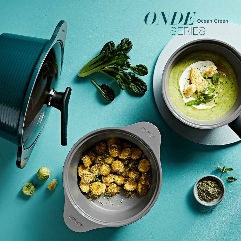 Happycall IH Onde Ceramic Pot - Low 24cm (2.4L) Ocean Green