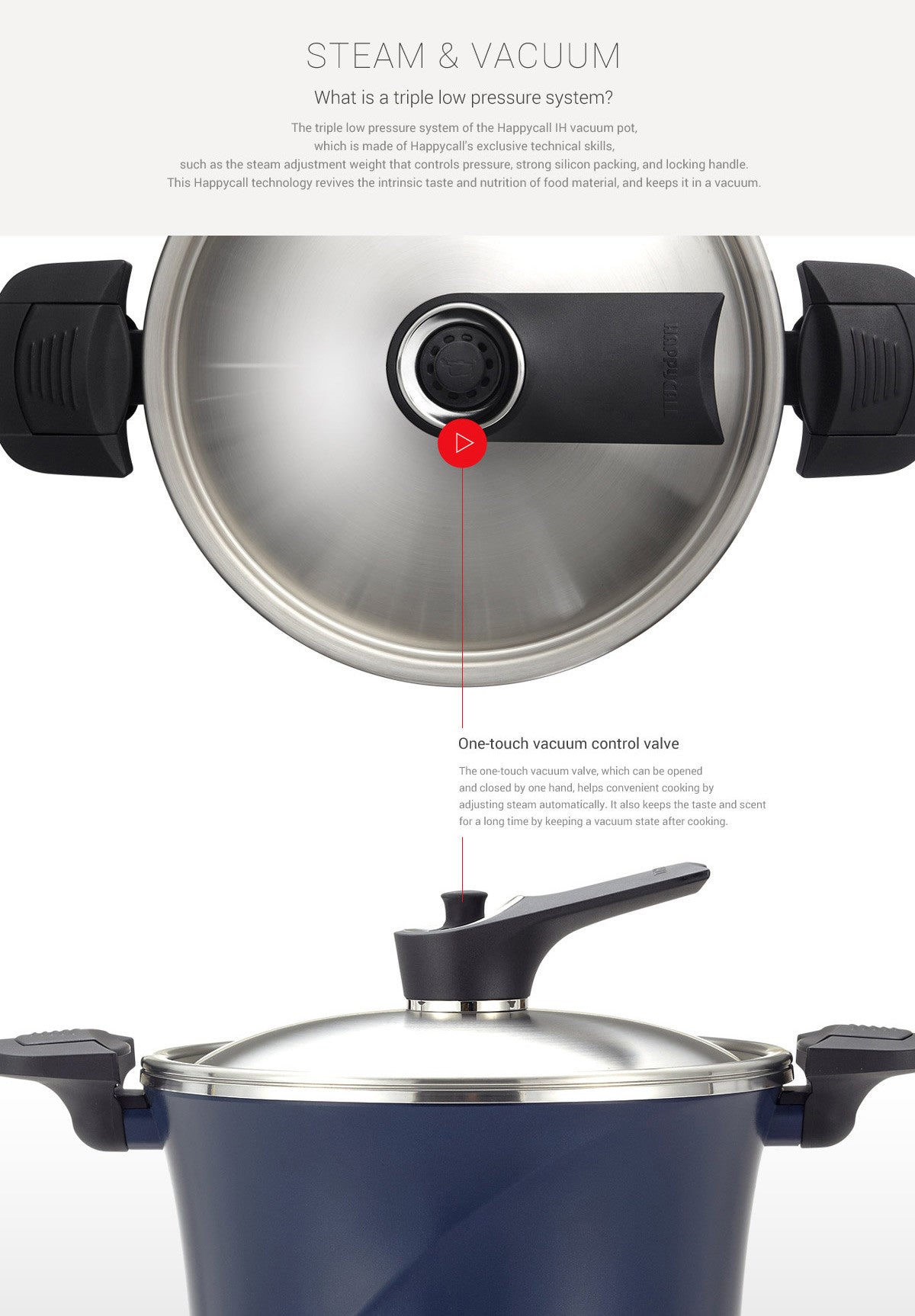 Happycall IH Vacuum Stew Pot 24cm - Happycall Australia  - 4