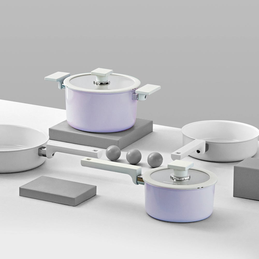Happycall Meister Edge 16cm saucepan and 20cm pot in lavender
