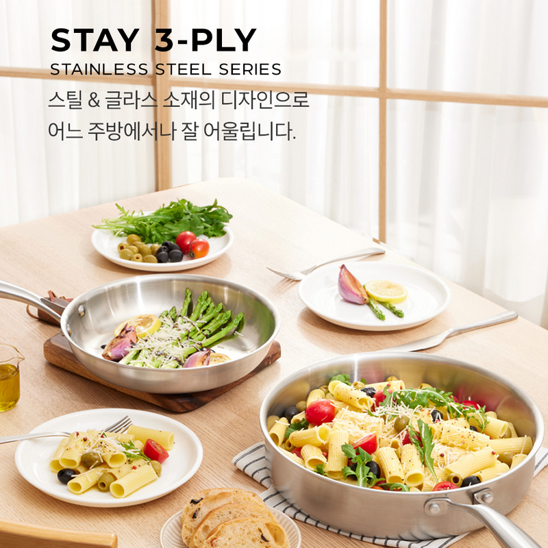 Happycall Stay 3-Ply Clad Induction Cookware Set - 6-Piece